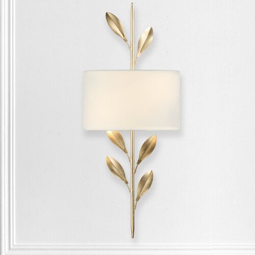 Broche 2-Light Sconce, Antique Gold 2 Broche 2-Light Sconce, Antique Gold