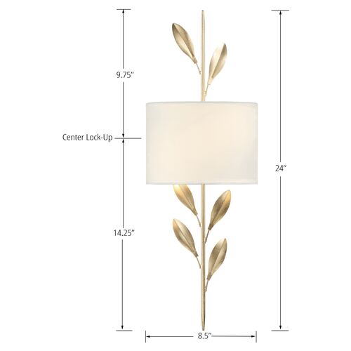 Broche 2-Light Sconce, Antique Gold 6 Broche 2-Light Sconce, Antique Gold