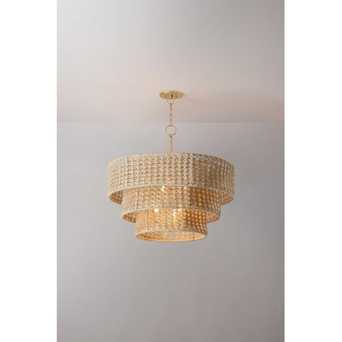Farley Abaca Rope Pendant, Ivory 2 Farley Abaca Rope Pendant, Ivory