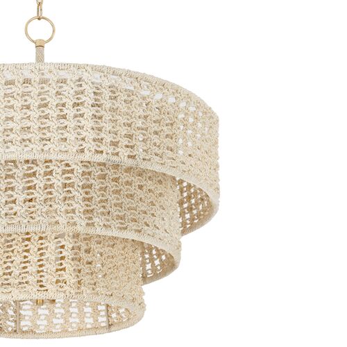 Farley Abaca Rope Pendant, Ivory 5 Farley Abaca Rope Pendant, Ivory