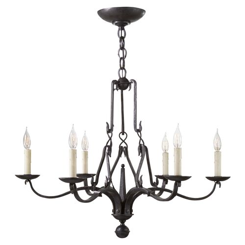 Allegra Small Chandelier, Iron 1 Allegra Small Chandelier, Iron