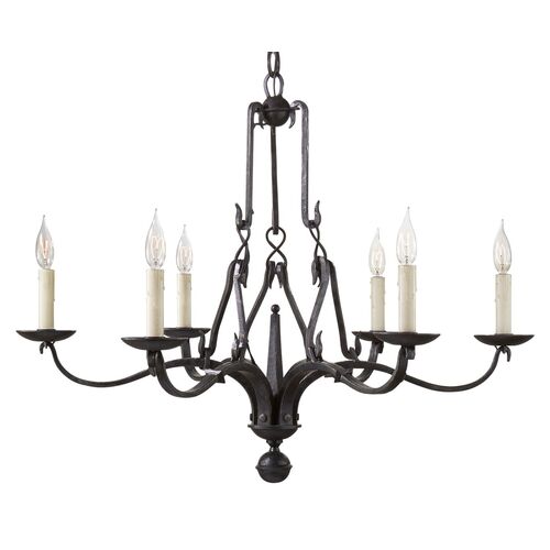 Allegra Small Chandelier, Iron 2 Allegra Small Chandelier, Iron