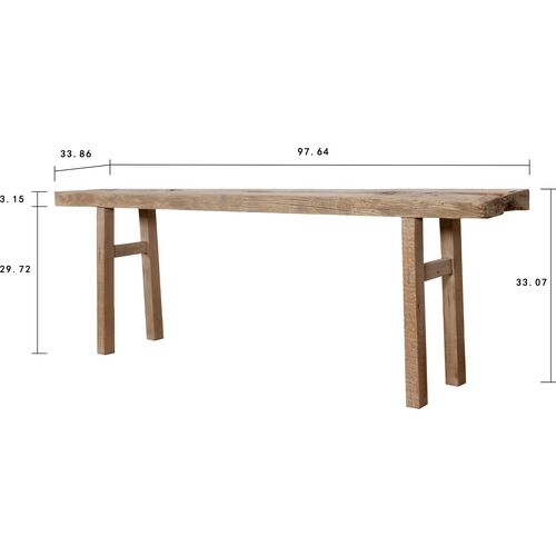 Lorelle 91" Console Table, Weathered Natural 3 Lorelle 91" Console Table, Weathered Natural