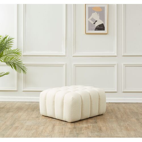 Aria Boucle Tufted Ottoman 2 Aria Boucle Tufted Ottoman