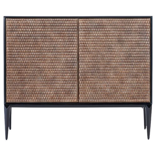 Melange Carved Resin Accent Chest, Black/Bronze 3 Melange Carved Resin Accent Chest, Black/Bronze