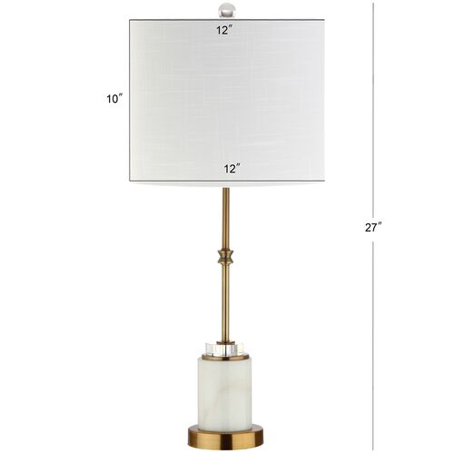S/2 Serena Marble Table Lamps, White/Gold 4 S/2 Serena Marble Table Lamps, White/Gold
