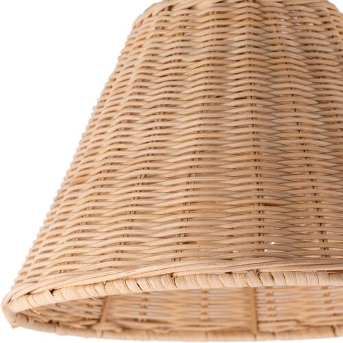 Casper Rattan Wall Sconce, Natural/Gold 8 Casper Rattan Wall Sconce, Natural/Gold