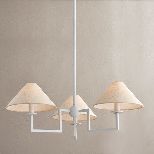 Gladwyne Small Chandelier, Textured White 4 Gladwyne Small Chandelier, Textured White