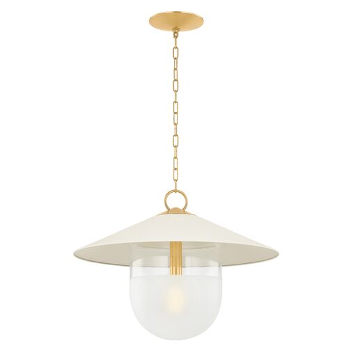 Kade Pendant, Aged Brass/Soft Cream 2 Kade Pendant, Aged Brass/Soft Cream