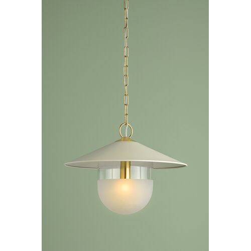 Kade Pendant, Aged Brass/Soft Cream 3 Kade Pendant, Aged Brass/Soft Cream