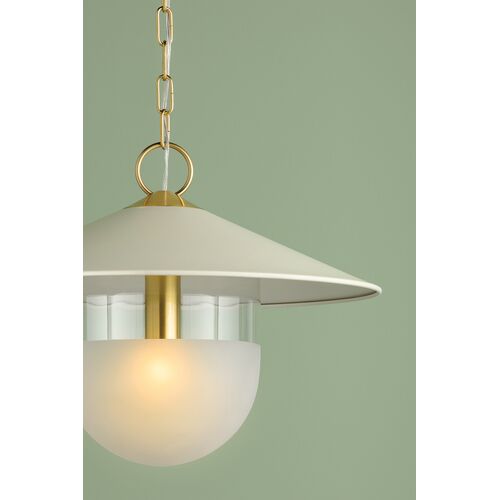 Kade Pendant, Aged Brass/Soft Cream 4 Kade Pendant, Aged Brass/Soft Cream