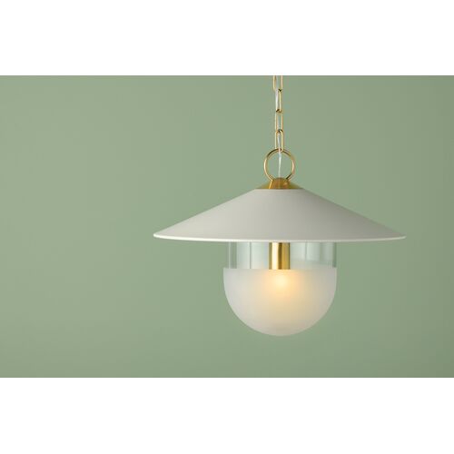 Kade Pendant, Aged Brass/Soft Cream 5 Kade Pendant, Aged Brass/Soft Cream