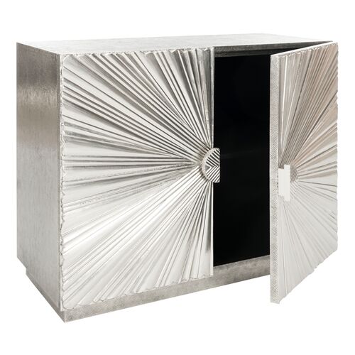 Nerina Sunburst 2-Door Chest, Silver 7 Nerina Sunburst 2-Door Chest, Silver
