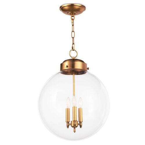Globe Pendant, Natural Brass 1 Globe Pendant, Natural Brass