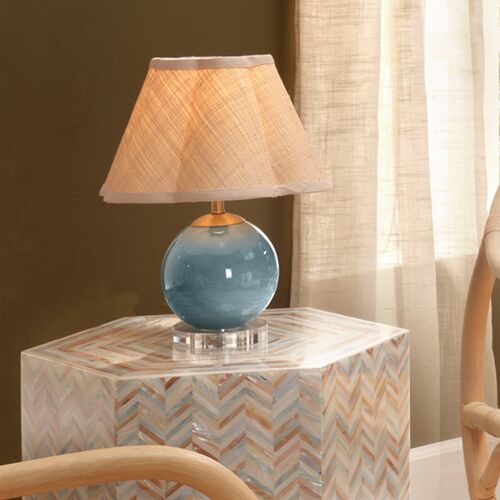 Dottie Glass Mini Table Lamp w/ Scallop Shade 2 Dottie Glass Mini Table Lamp w/ Scallop Shade