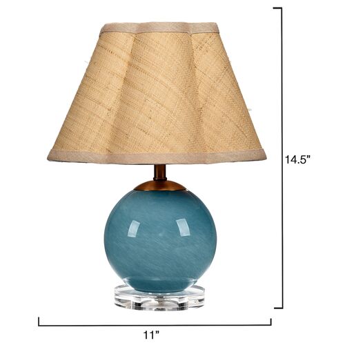Dottie Glass Mini Table Lamp w/ Scallop Shade 4 Dottie Glass Mini Table Lamp w/ Scallop Shade