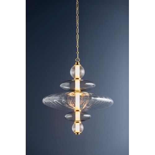 Zeke Pendant, Clear Optic/Smoked Glass 4 Zeke Pendant, Clear Optic/Smoked Glass
