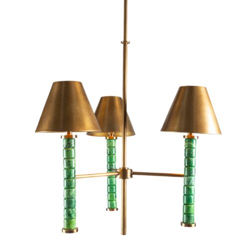 Jade Garden 26" 3-Light Pendant, Green 1 Jade Garden 26" 3-Light Pendant, Green