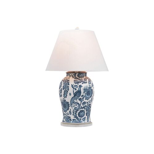 Arcadia Scalamandre Large Table Lamp, Indigo 1 Arcadia Scalamandre Large Table Lamp, Indigo
