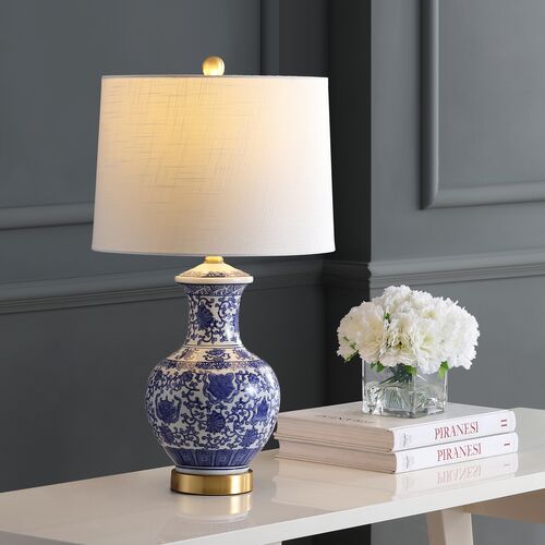 S/2 Cormac Chinoiserie Table Lamps, Blue/White 5 S/2 Cormac Chinoiserie Table Lamps, Blue/White