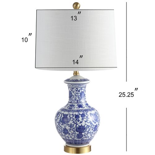 S/2 Cormac Chinoiserie Table Lamps, Blue/White 8 S/2 Cormac Chinoiserie Table Lamps, Blue/White