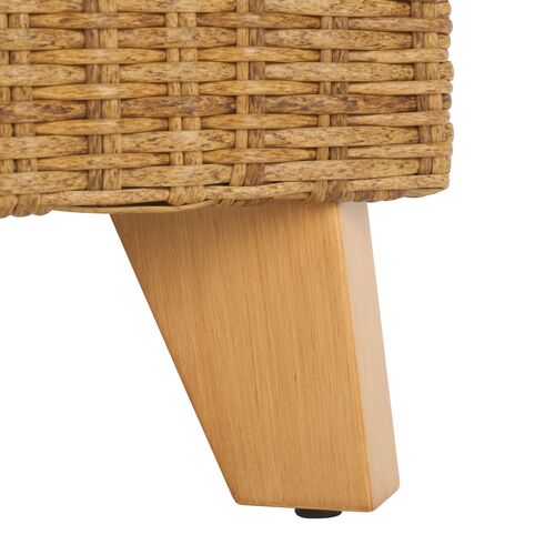 Aelwyn Outdoor Wicker Chair, Natural/White 5 Aelwyn Outdoor Wicker Chair, Natural/White