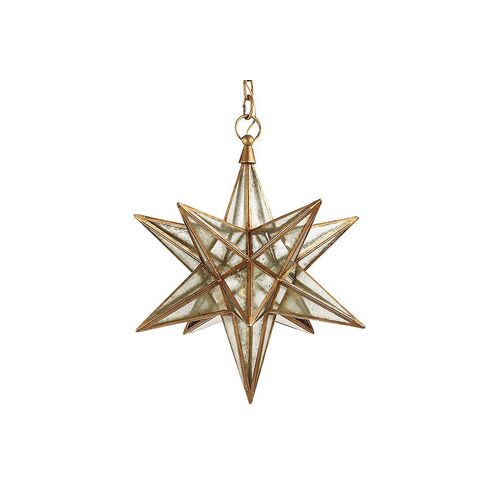 Moravian Star Medium Lantern, Gilded Iron 1 Moravian Star Medium Lantern, Gilded Iron