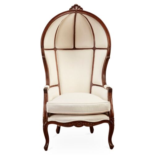 Mirabel Canopy Chair, Off-White Linen 2 Mirabel Canopy Chair, Off-White Linen