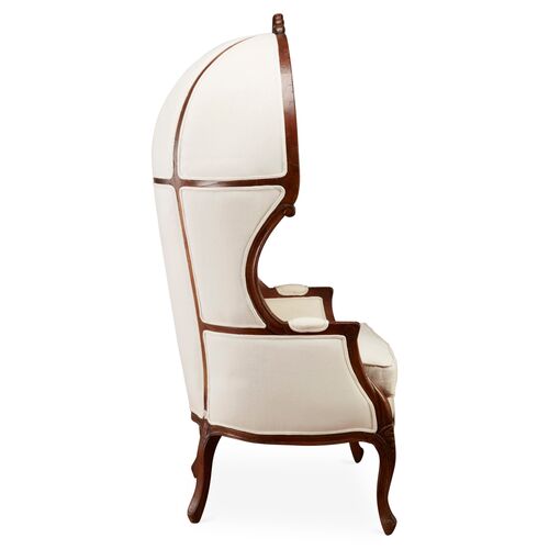 Mirabel Canopy Chair, Off-White Linen 3 Mirabel Canopy Chair, Off-White Linen