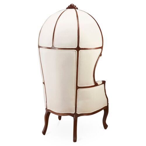 Mirabel Canopy Chair, Off-White Linen 4 Mirabel Canopy Chair, Off-White Linen