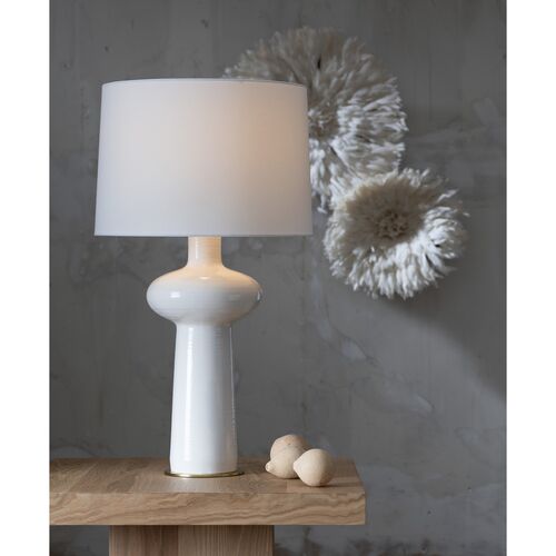 Sabina Ceramic Table Lamp, White 5 Sabina Ceramic Table Lamp, White