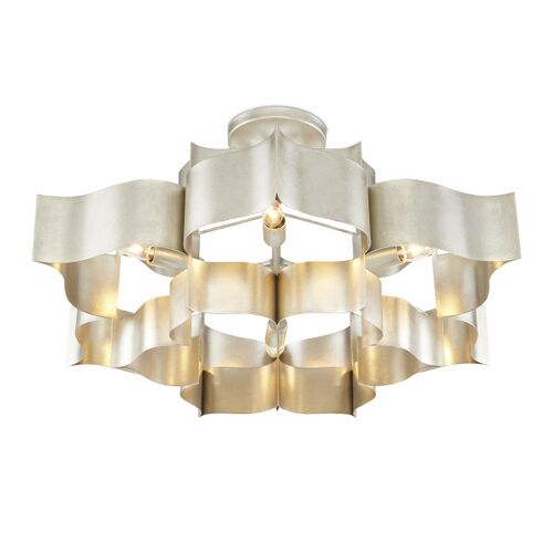 Grand Lotus Large Chandelier, Silver 4 Grand Lotus Large Chandelier, Silver