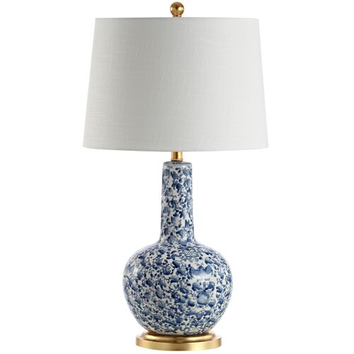 Leonora Table Lamp, Blue/White 1 Leonora Table Lamp, Blue/White