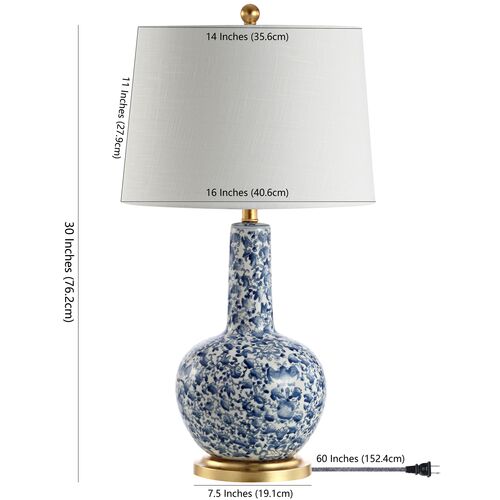 Leonora Table Lamp, Blue/White 6 Leonora Table Lamp, Blue/White