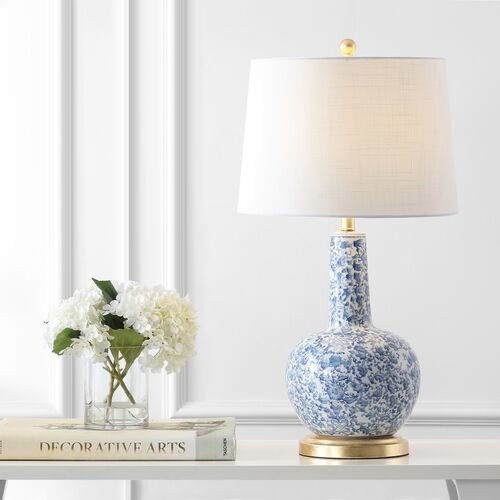 Leonora Table Lamp, Blue/White 7 Leonora Table Lamp, Blue/White