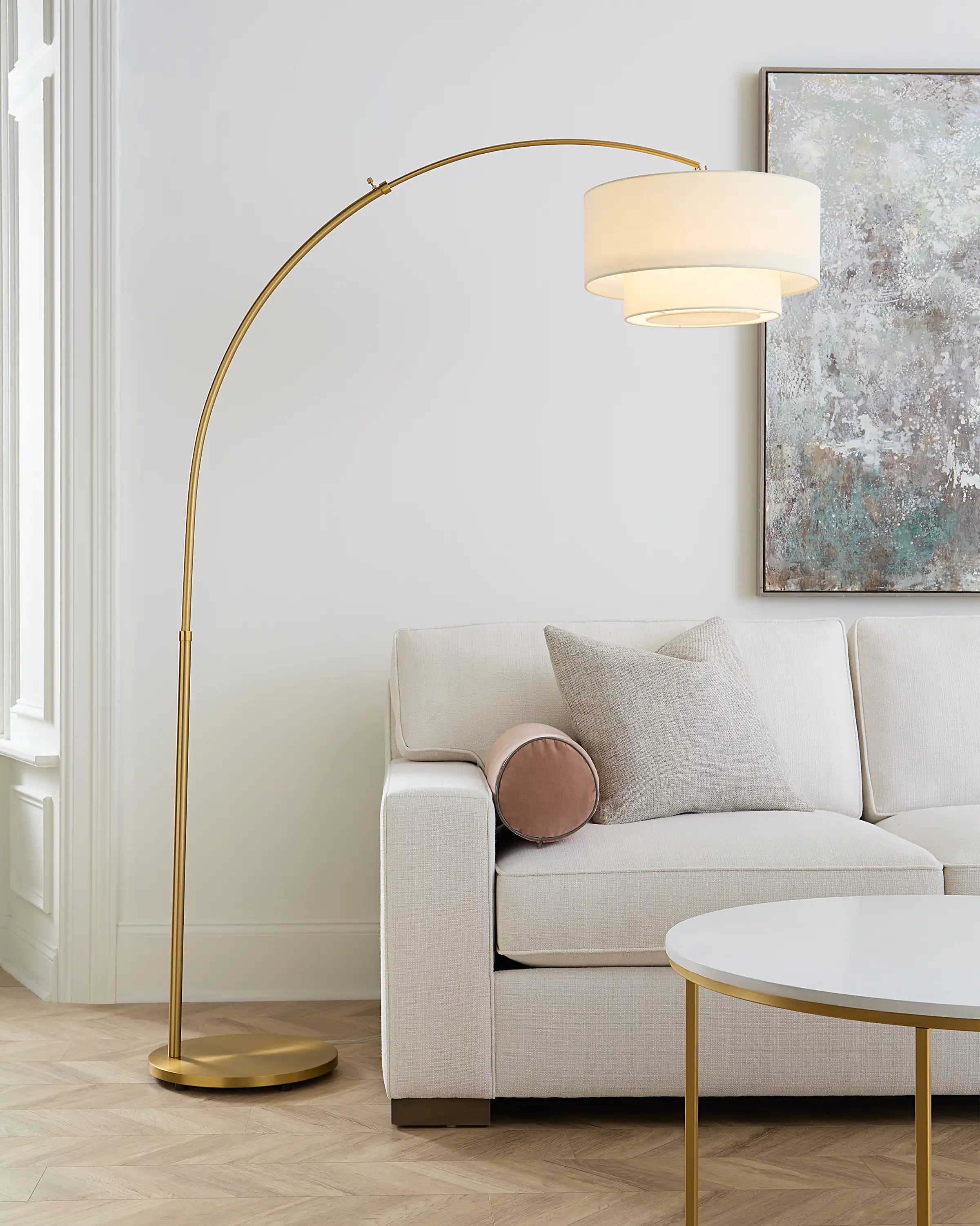 Sawyer Arc Floor Lamp, Burnished Brass 8 Sawyer Arc Floor Lamp, Burnished Brass