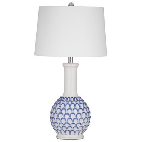 Milford Table Lamp, Blue/White 1 Milford Table Lamp, Blue/White
