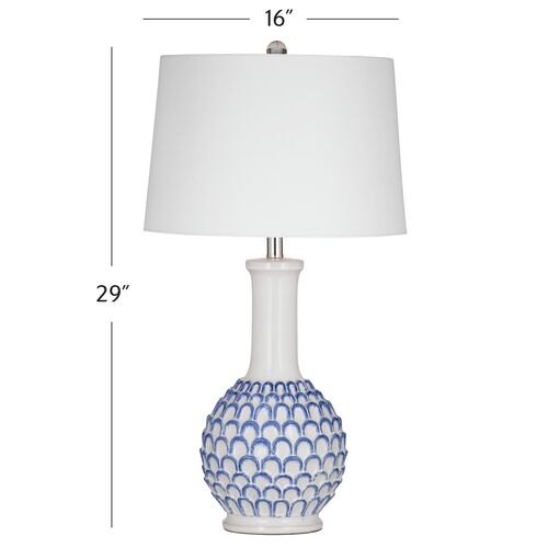 Milford Table Lamp, Blue/White 4 Milford Table Lamp, Blue/White