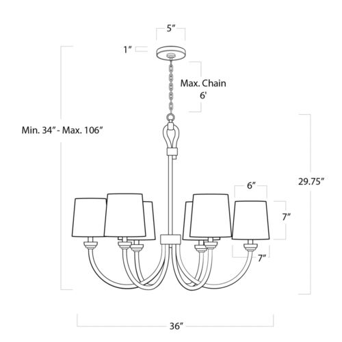 Bimini Small Rattan Chandelier, Natural 6 Bimini Small Rattan Chandelier, Natural