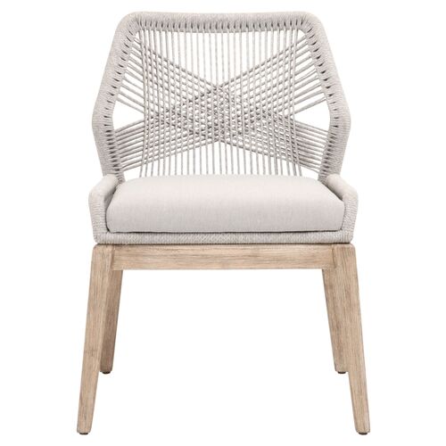 S/2 Easton Rope Side Chairs, Taupe/Pumice 2 S/2 Easton Rope Side Chairs, Taupe/Pumice