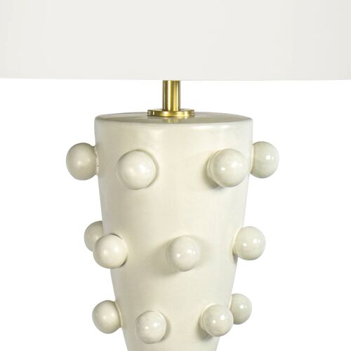 Pom Pom Ceramic Table Lamp, White 2 Pom Pom Ceramic Table Lamp, White