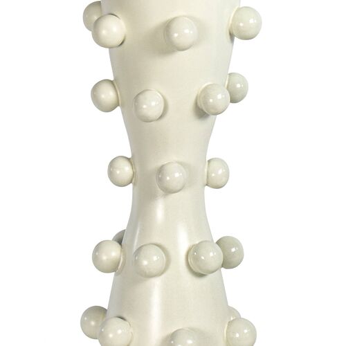 Pom Pom Ceramic Table Lamp, White 3 Pom Pom Ceramic Table Lamp, White