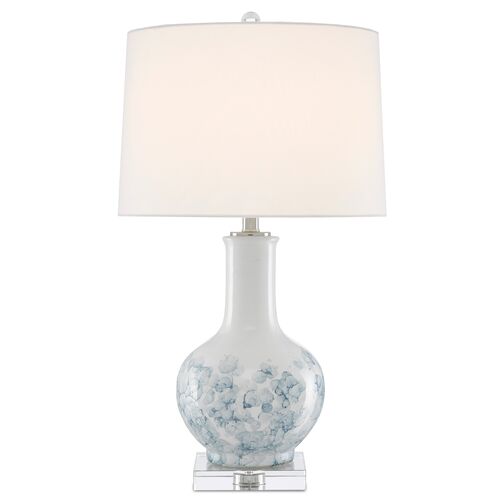 Myrtle Table Lamp, White/Blue 2 Myrtle Table Lamp, White/Blue
