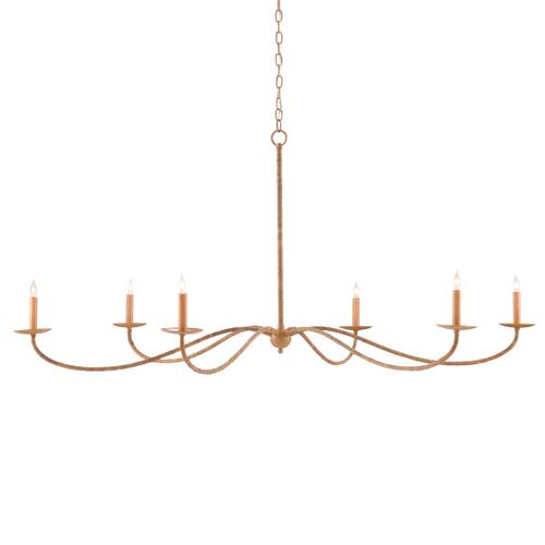 Saxon Chandelier, Natural/Saddle Tan 1 Saxon Chandelier, Natural/Saddle Tan