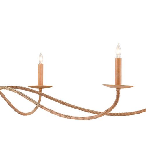 Saxon Chandelier, Natural/Saddle Tan 2 Saxon Chandelier, Natural/Saddle Tan