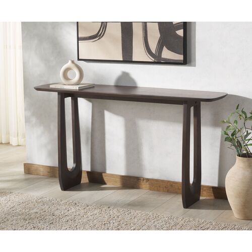 Romy Wood Console Table, Walnut 2 Romy Wood Console Table, Walnut