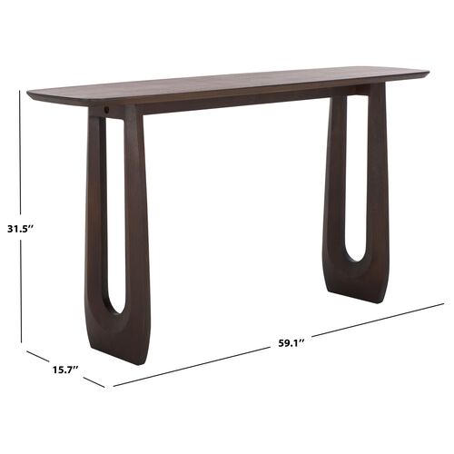 Romy Wood Console Table, Walnut 8 Romy Wood Console Table, Walnut
