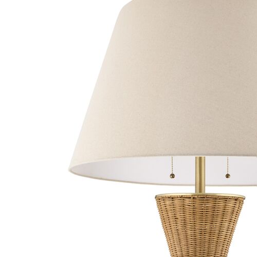 Junessa Geometric Rattan Floor Lamp, Natural 4 Junessa Geometric Rattan Floor Lamp, Natural