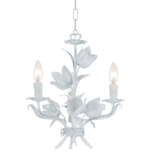 Amour 3-Light Chandelier, White 1 Amour 3-Light Chandelier, White