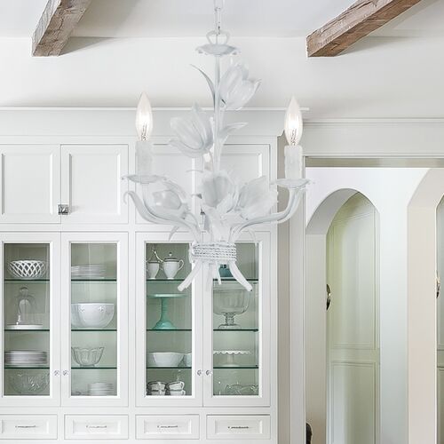 Amour 3-Light Chandelier, White 2 Amour 3-Light Chandelier, White